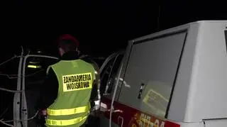 Służby na miejscu zdarzenia w Żeliznej