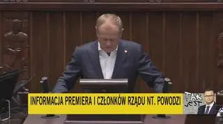 Sprawozdanie rządu na temat powodzi. Tusk dziękuje "cichym bohaterom"