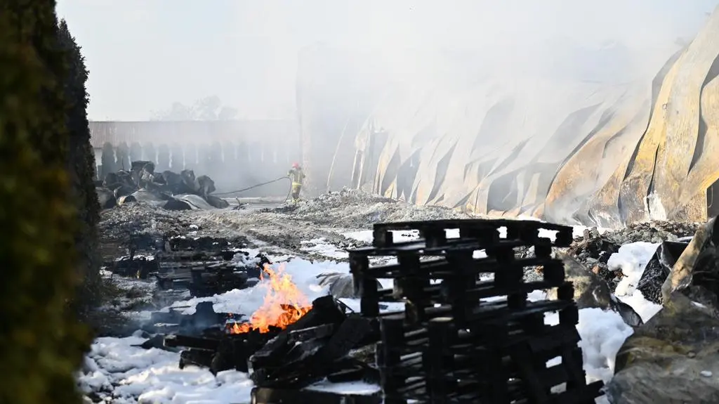 Pożar hali w Tarnowie