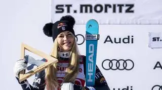 12 grudnia 2025, Lindsey Vonn po wygranej w St. Moritz