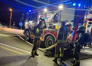 Pożar autobusu na zakopiance