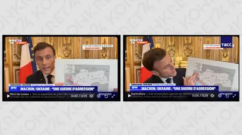 Macron źle trzyma mapę Ukrainy? Jak polscy internauci powielają rosyjską propagandę