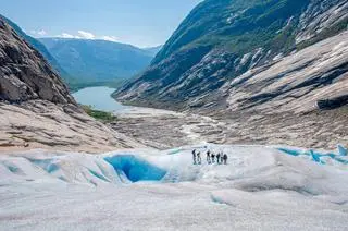 Lodowiec Nigardsbreen w 2023 roku
