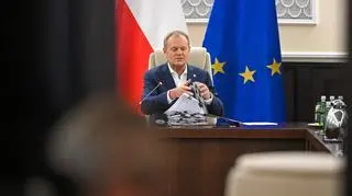 Donald Tusk podczas posiedzenia rządu