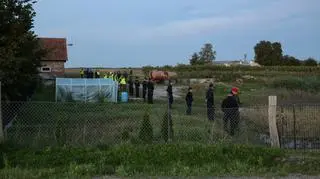 Miejsce znalezienia rosyjskiego drona w miejscowości Korsze