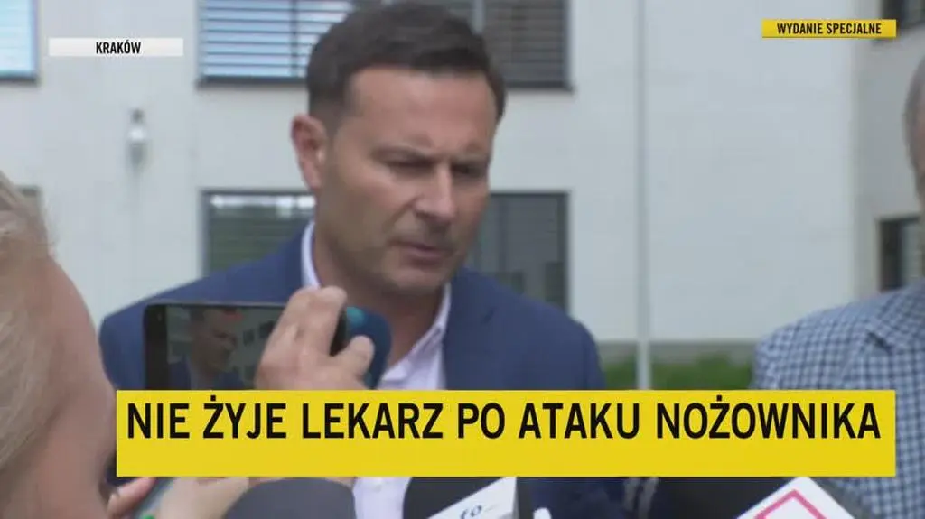 Dyrektor Szpitala Uniwersyteckiego w Krakowie o ataku nożownika i śmierci lekarza - cz