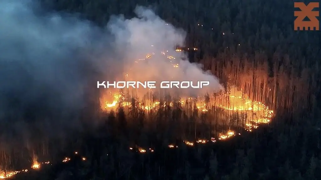 Ukraiński "smoczy dron w akcji". Ujęcie z nagrania 