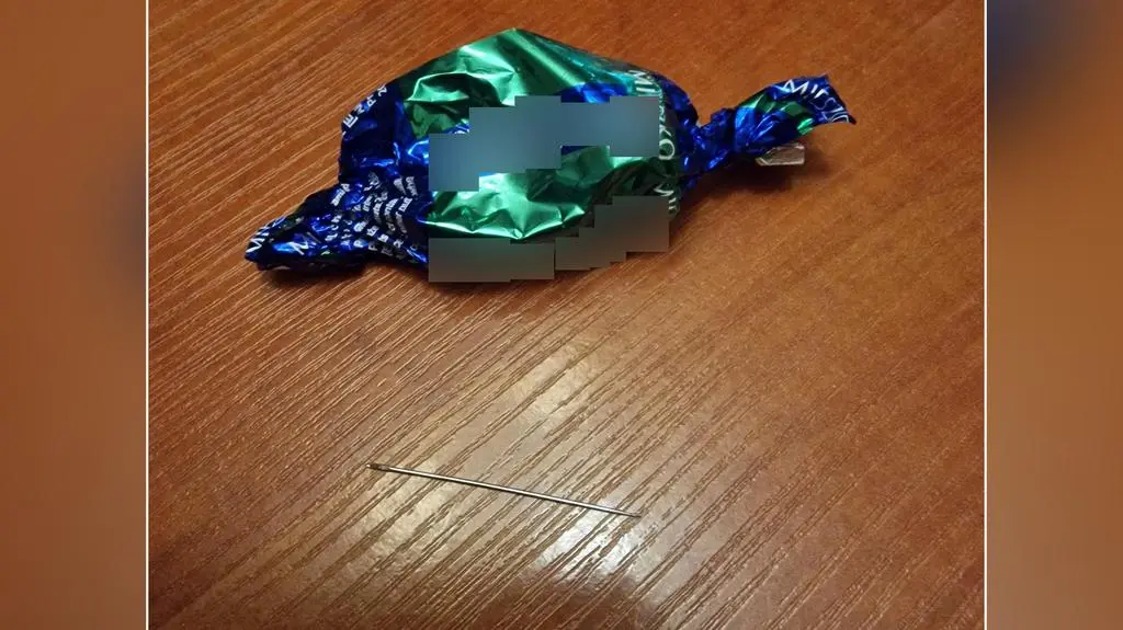 W cukierku była igła