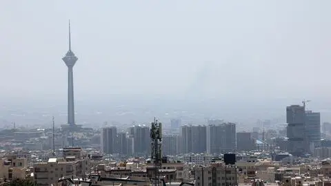Teheran, Iran. Panorama miasta, widok na miasto