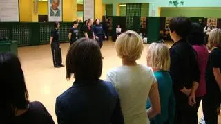 Zajęcia praktyczne prowadził instruktor Krav Magi