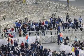 Vatican - the funeral of Pope Francis.  The funeral mass of Pope Francis in St. Piotr