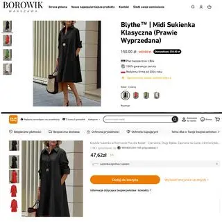 Na górze: sukienka "polskiej marki". Na dole ta sama sukienka na chińskiej platformie sprzedażowej