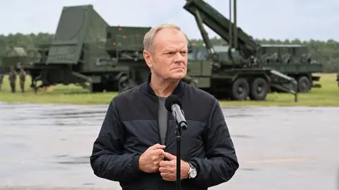 Premier Donald Tusk na Centralnym Poligonie Sił Powietrznych w Ustce