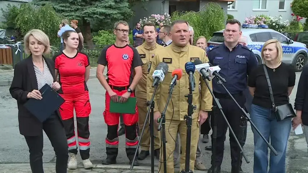 konferencja z pożaru STRAŻ