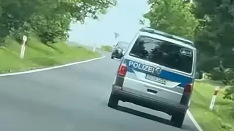 Niemiecki policyjny radiowóz przekroczył prędkość