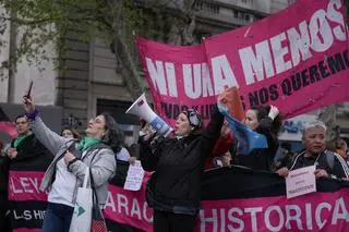 Demonstracja w Buenos Aires przeciwko przemocy wobec kobiety w Argentynie