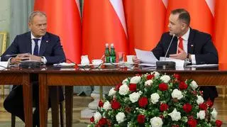 Karol Nawrocki i Donald Tusk na Radzie Gabinetowej