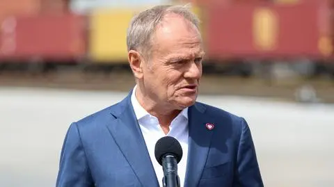 Donald Tusk na konferencji przy Euroterminalu w Sławkowie
