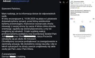Podziękowania dla ratowników 