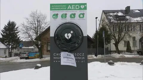 Ktoś ukradł elementy defibrylatora 