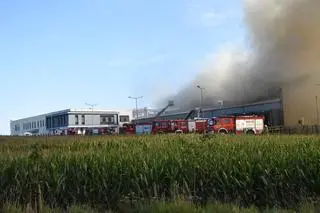 Pożar magazynu