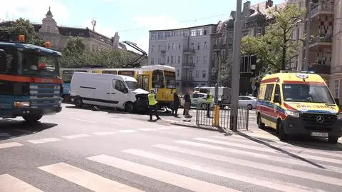 Zderzenie z tramwajem. Są ranni