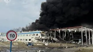 Skutki ataku rosyjskiego na zakład w Mukaczewie