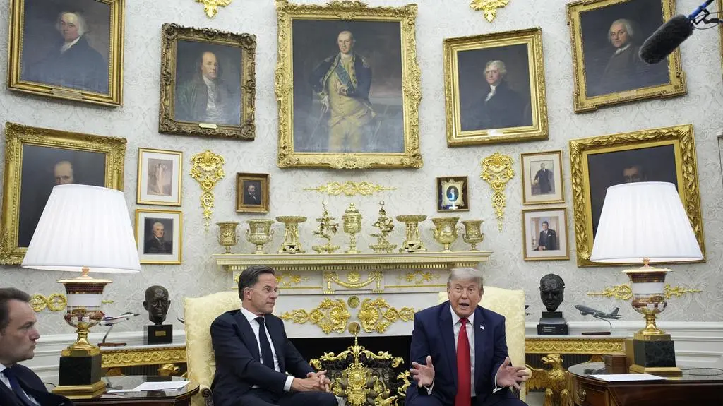 Mark Rutte i Donald Trump