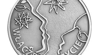 Srebrna 10-złotówka z okazji 50-lecia działalności Polskiego Stowarzyszenia na Rzecz Osób z Upośledzeniem Umysłowym