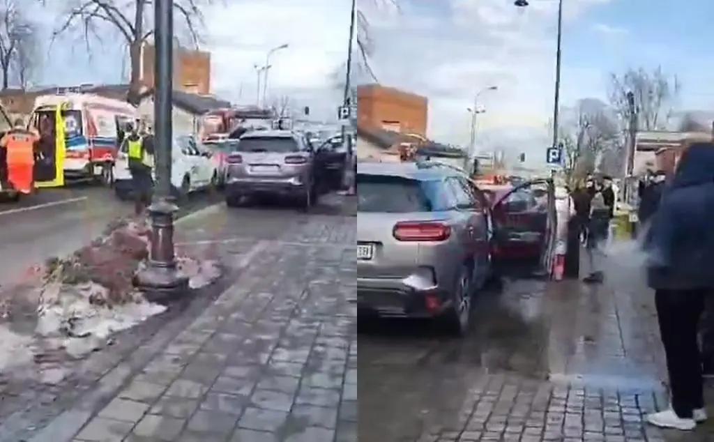 Kolizja pięciu aut w Łodzi