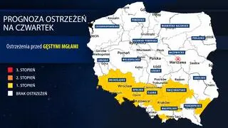 Prognoza zagrożeń IMGW na czwartek