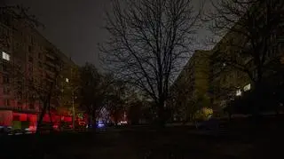 Brak prądu w Charkowie po rosyjskim ostrzale, 8 listopada 2025 roku