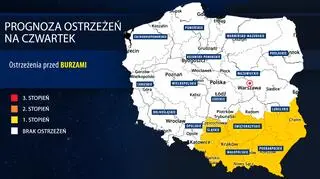 Prognoza zagrożeń IMGW na czwartek