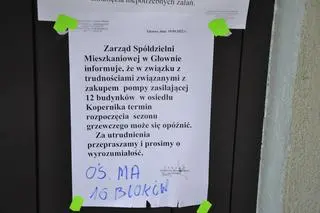 Osiedle w Głownie bez ogrzewania. Powodem brak pompy 