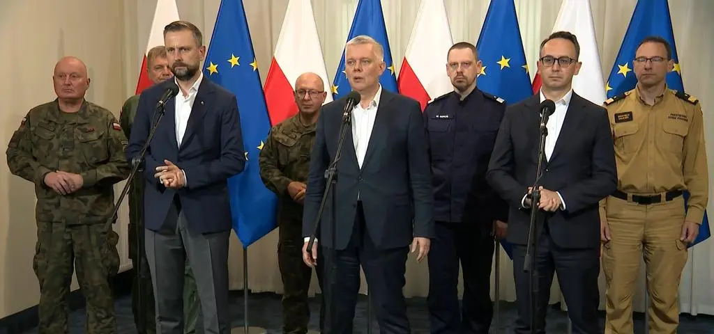 Konferencja po posiedzeniu sztabu kryzysowego