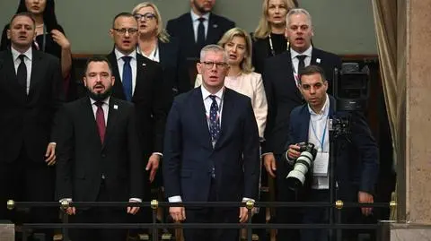 Sławomir Cenckiewicz na zaprzysiężeniu Karola Nawrockiego 