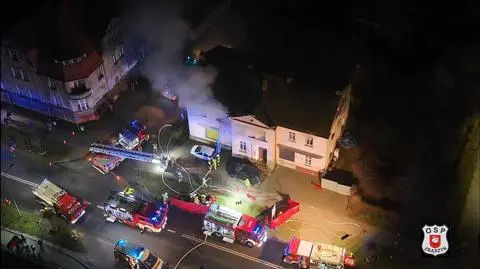 Pożar w Zbąszyniu przy ulicy 17 stycznia
