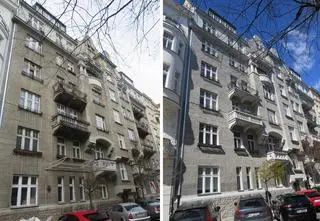Zabytkowa kamienica z nową elewacją
