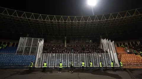 Kibice Legii na wyjazdowym meczu z Noah w Lidze Konferencji 