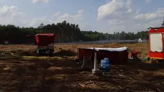 Pożar w okolicy Świętna