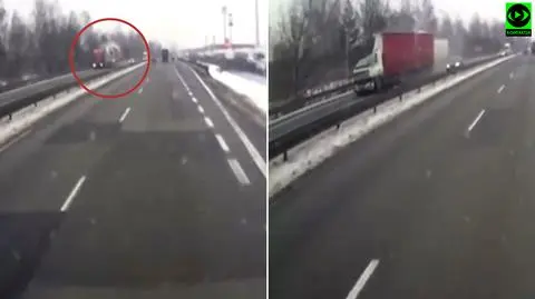 Po zderzeniu kabina jednej z ciężarówek przestała istnieć