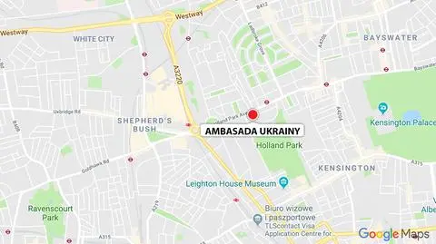 Ambasada Ukrainy znajduje się przy Holland Park w zachodniej części Londynu