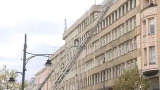 Pożar w centrum Łodzi