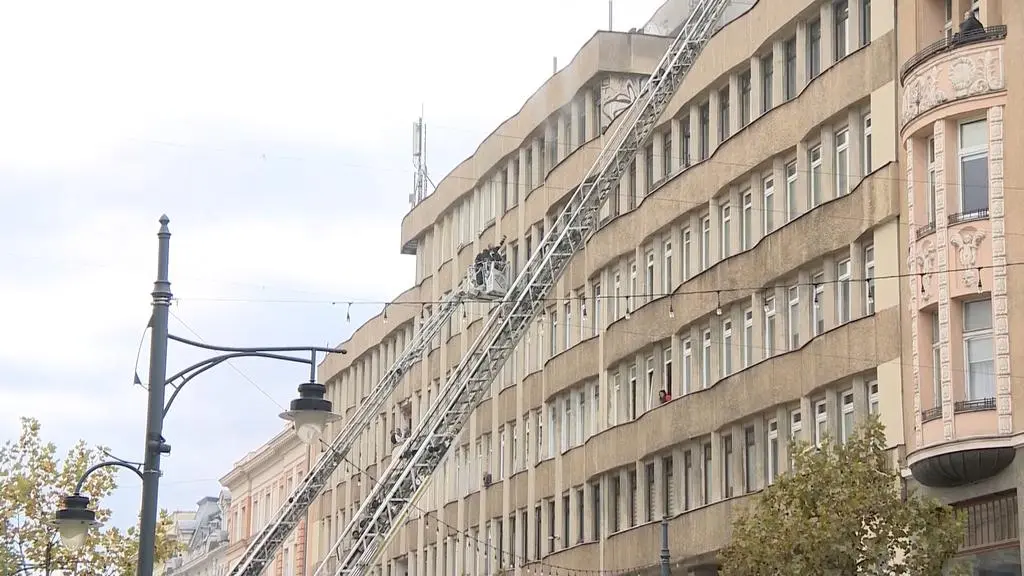 Pożar w centrum Łodzi