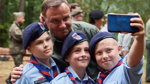 Andrzej Duda odwiedził skautów