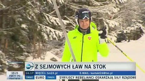 Prezydent Andrzej Duda na stoku