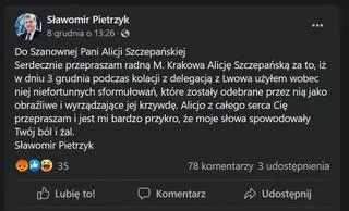 Wpis zamieszczony przez radnego