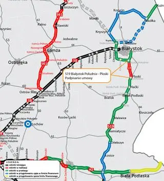 Umowa dotyczy 13-kilometrowego odcinka drogi ekspresowej S19 od węzła Białystok Południe do Plosek nad Narwią