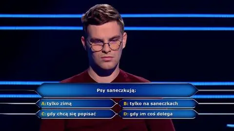 Kiedy psy saneczkują? Pytanie z "Milionerów"