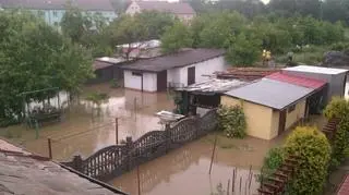 Budynki w Porajowie pod wodą